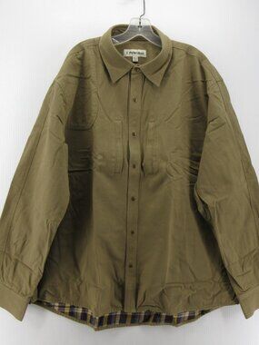 J Peterman Shirt XXL Hunting Shooting Flannel Lined Shacket Heavyduty